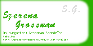 szerena grossman business card